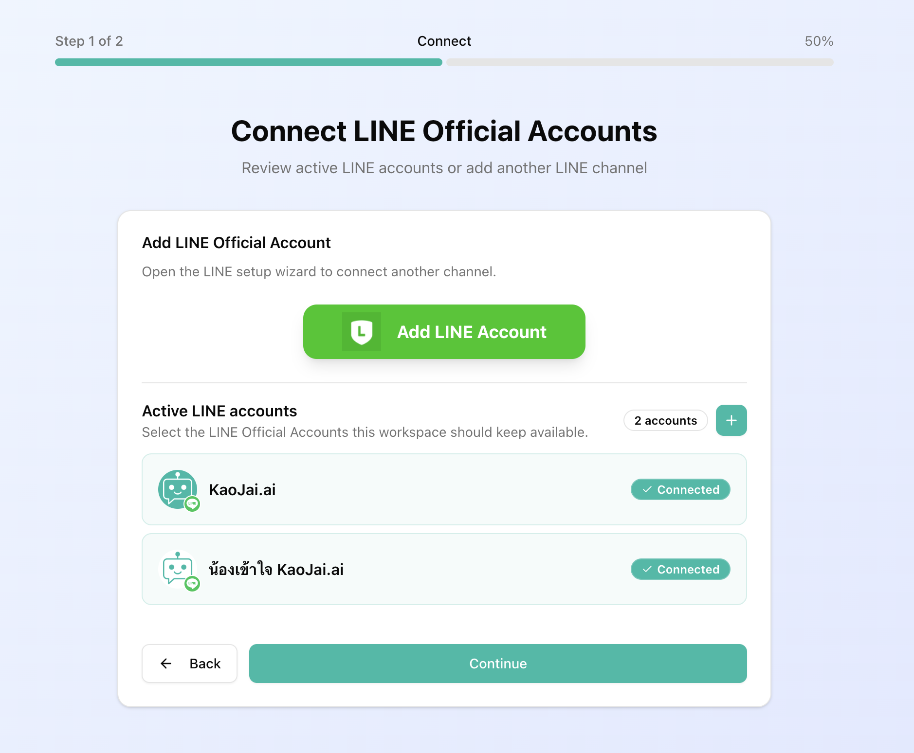 Manage multiple accounts from the same provider