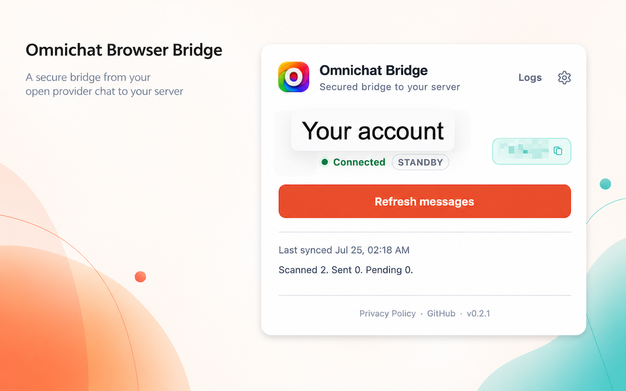 Omnichat Bridge - secure browser messaging bridge
